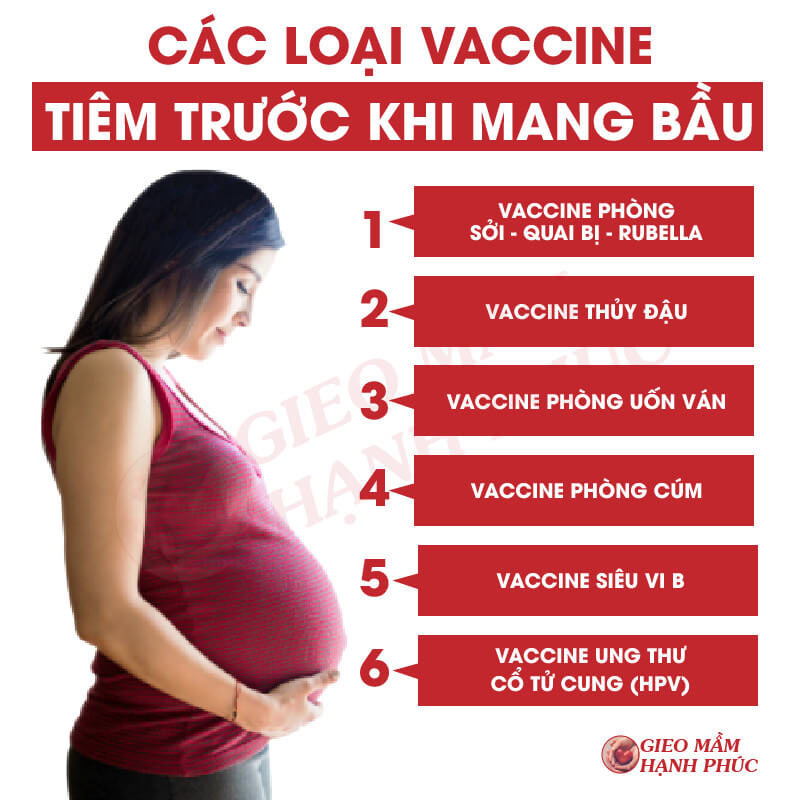 Các loại vaccine cần chuẩn bị trước khi mang thai